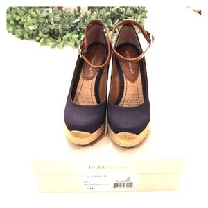 BCBG Ankle Strap Platform Wedges